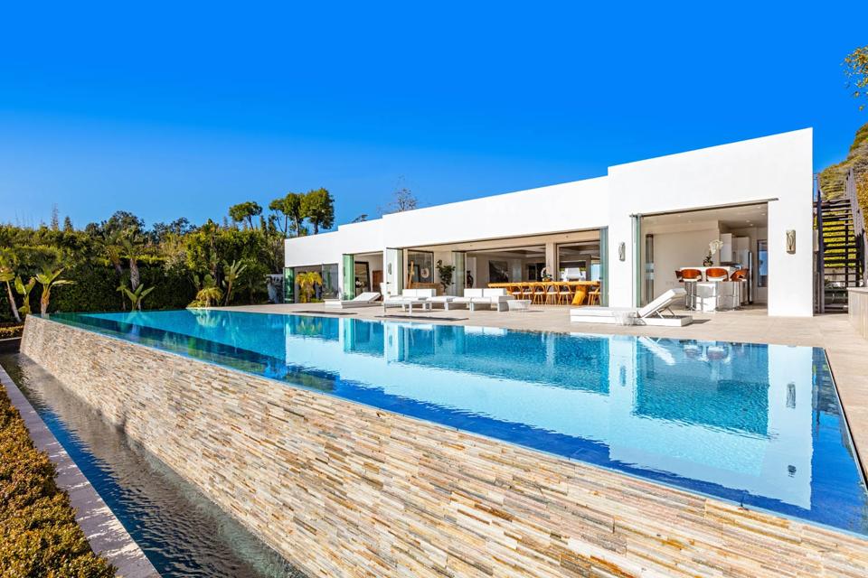 swimming pool at 1150 channel dr montecito california santa barbara