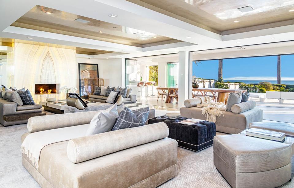 living room inside 1150 channel dr luxury montecito house santa barbara california
