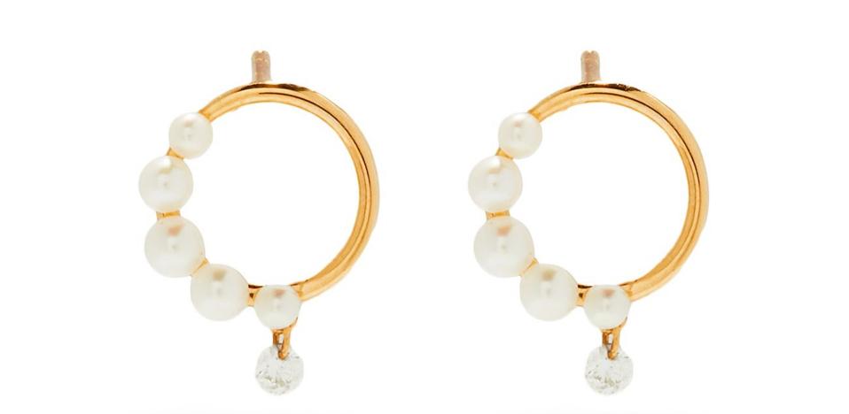 Diamond and Pearl Earring by Persée