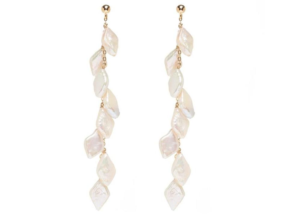 Lola 14k Gold Waterfall Pearl Earrings by Amara Palm
