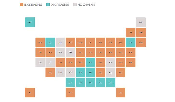Covid-19 new cases increase state