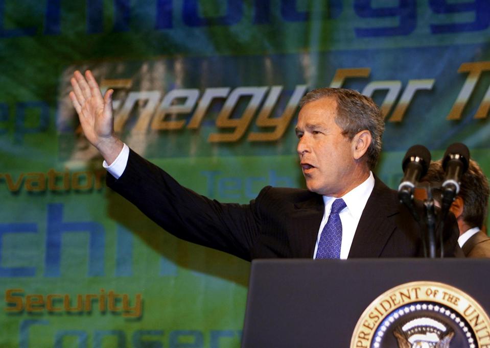 US President George W. Bush unveils his energy pol