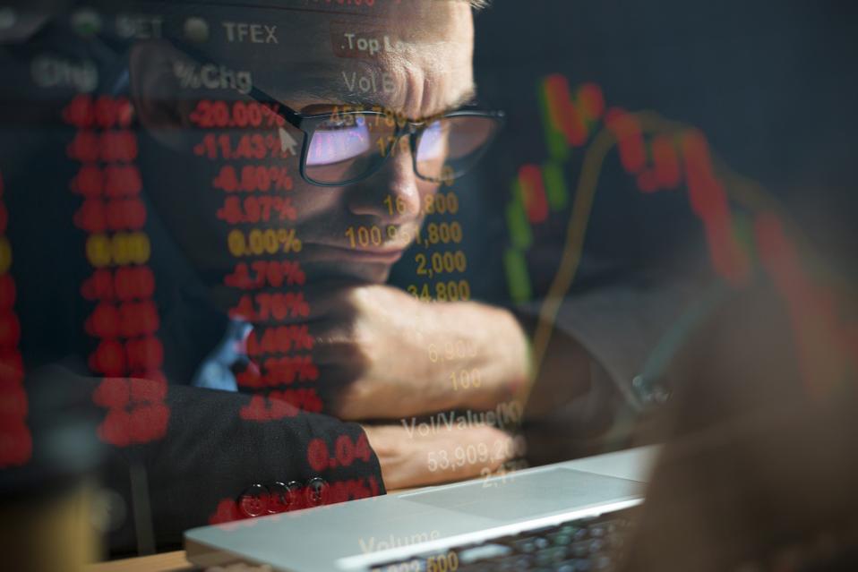 Watching stock exchange