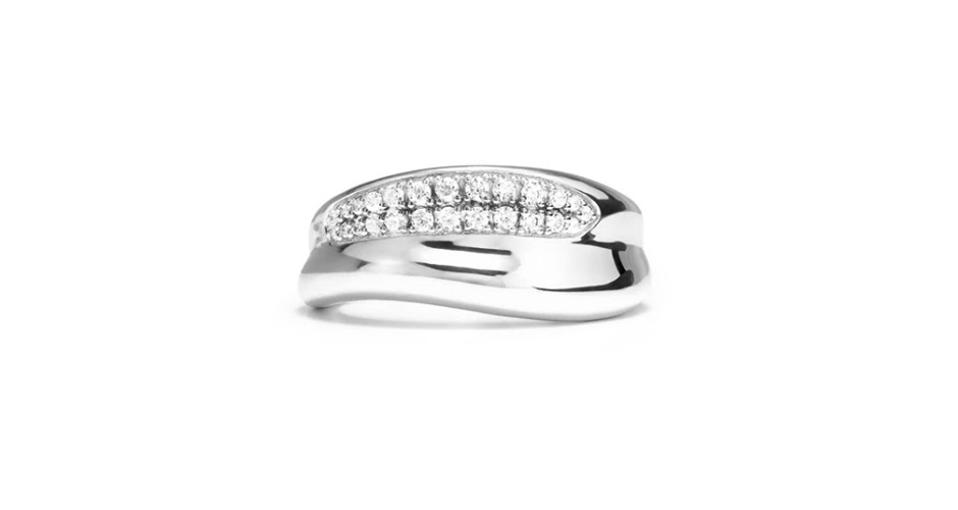 Judith Ripka Eros ring in sterling silver with .265 carats diamond, $895, judithripka.com