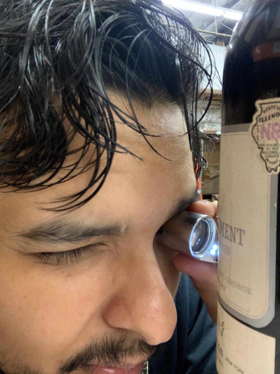 Wine fraud detection techniques can be learned on the job or by training.