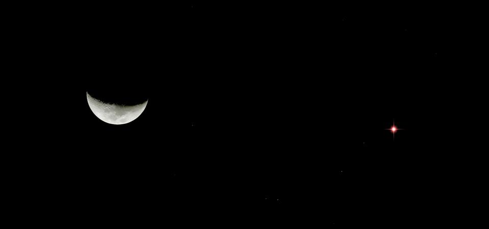 A rare close conjunction of the Moon and Mars will be the star of this weekend's virtual Global Star Party.