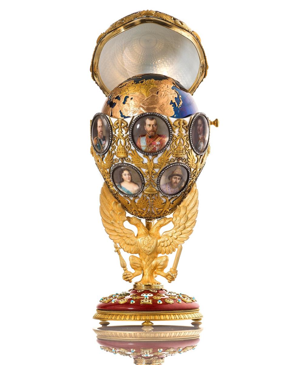 Romanov Tercentenary Egg, Fabergé. Chief Workmaster Henrik Wigström (1862-1923), 1913