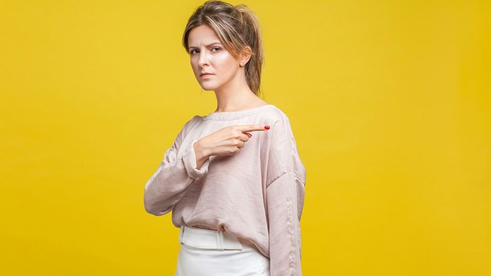 angry young bossy woman