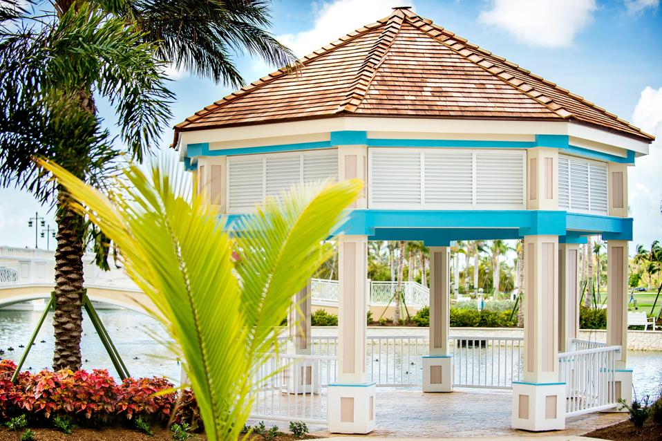 A gazebo at the resort Grand Hyatt Baha Mar.