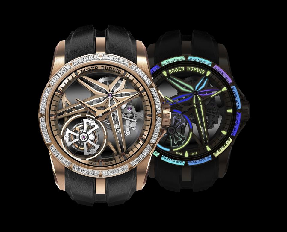 The Excalibur Glow Me Up is the first watch with luminescent diamonds in different hues