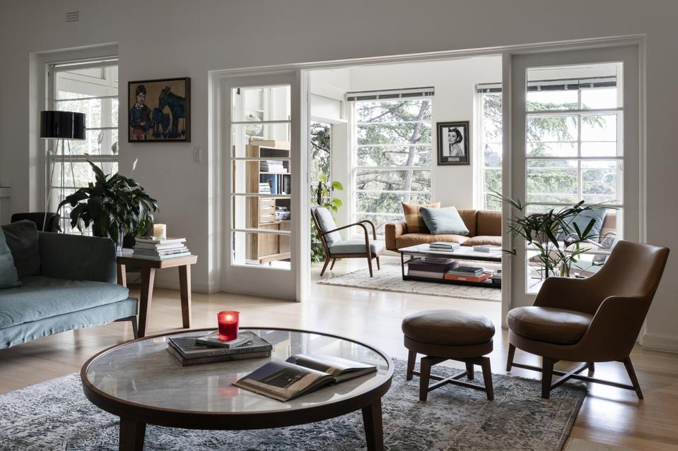 living room inside 7 Edzell Avenue Toorak, Victoria, Australia