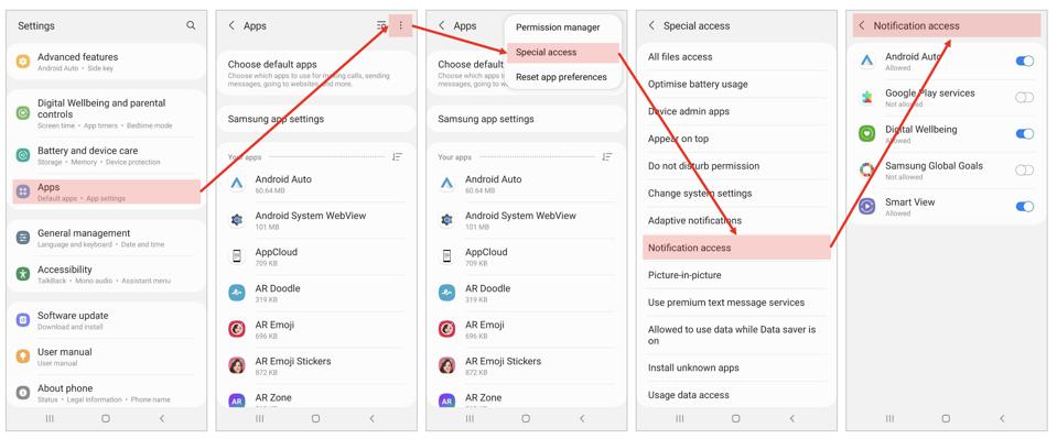 Notification Access Settings