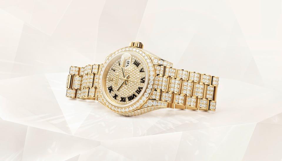 The stunning gem-set Lady Datejust features 1,089 diamonds
