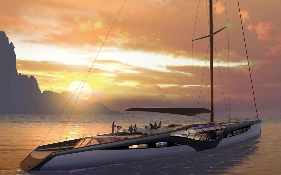 EXO sailing superyacht concept from Claydon Reeves/Dykstra Naval Architects