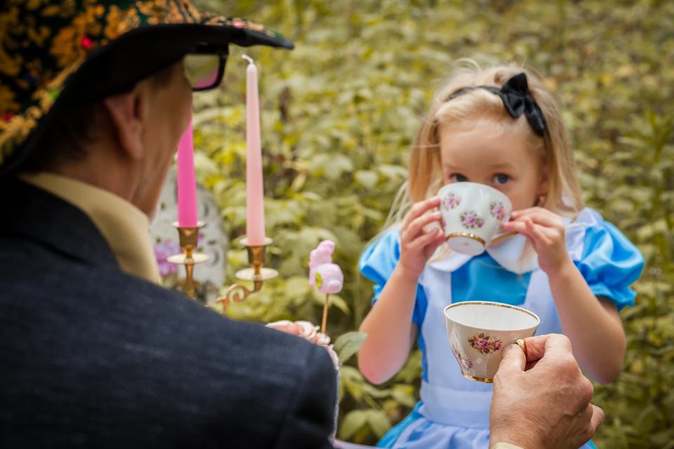 An Alice in Wonderland tea party with the Mad Hatter