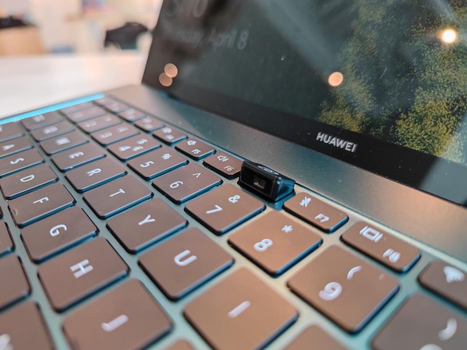 The MateBook X Pro webcam location