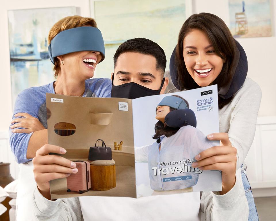 Away has created a nostalgic - and hilarious - direct mail catalog to launch their new line of Travel Accessories.