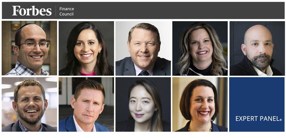 Photos of featured Forbes Finance Council members.