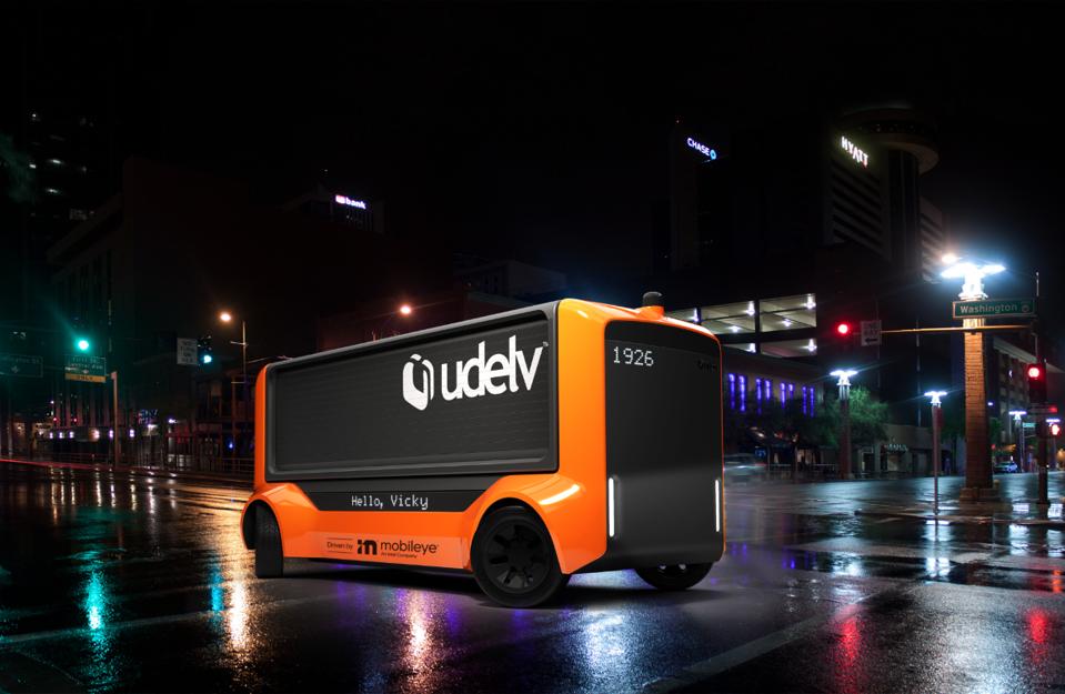 Udelv Chooses Mobileye Drive To Power New Automated Delivery Vehicle 6 The Udelv Transporter automated delivery vehicle powered by Mobileye Drive