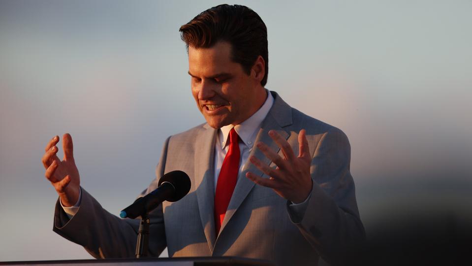 Embroiled Congressman Matt Gaetz Speaks At Women For America First Event In Florida