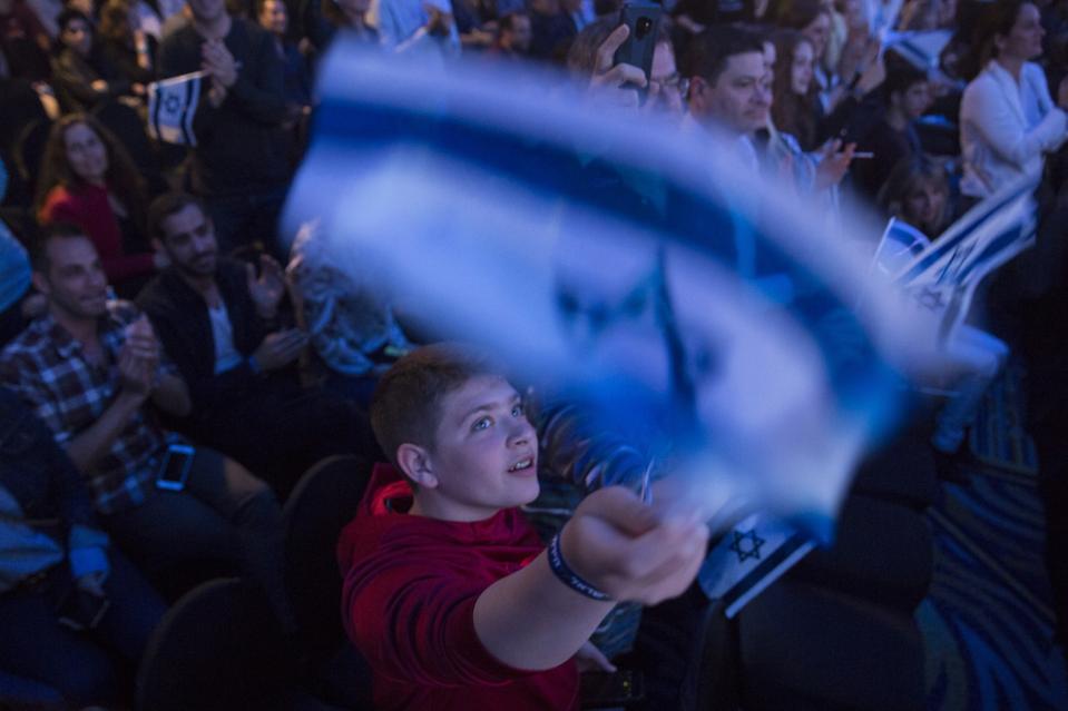 People Watch A Live Transmission Of Beresheet, Israel's First Unmanned Lunar Lander