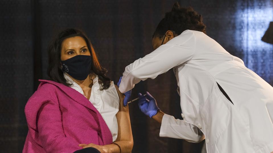 CDC Denies Michigan Extra Covid-19 Vaccines, Says State Should ‘Shut Things Down’ 3 Michigan Gov. Gretchen Whitmer Receives Vaccine As State Sees Large Surge In COVID-19 Cases