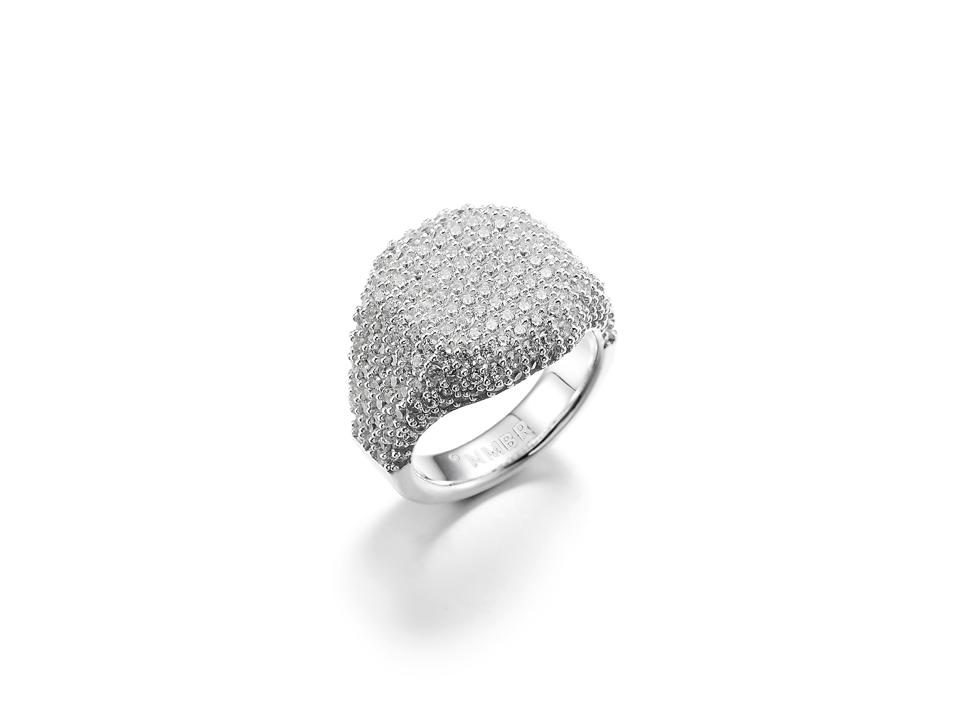 NUMBERING Pave Signet Ring
