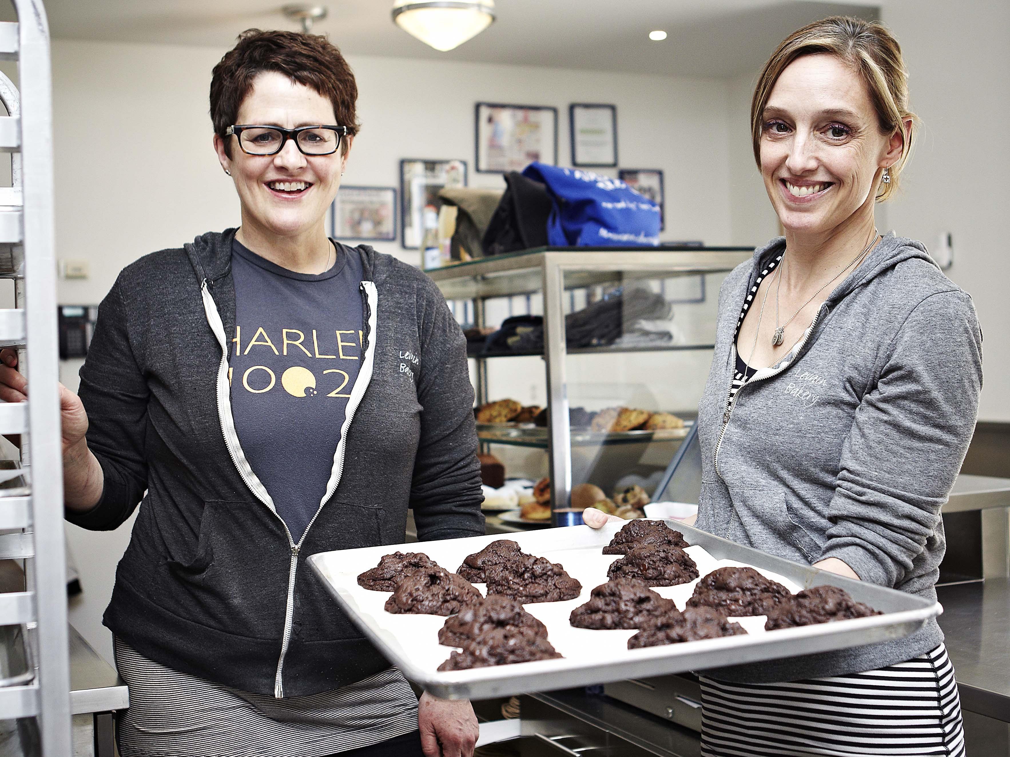 Connie McDonald (left) and Pam Weekes (right) started Levain in 1995.
