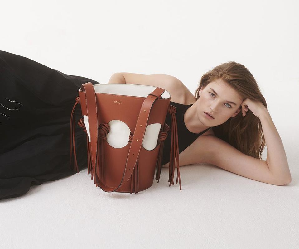 Venus Bucket Bag in Almond by NEOUS