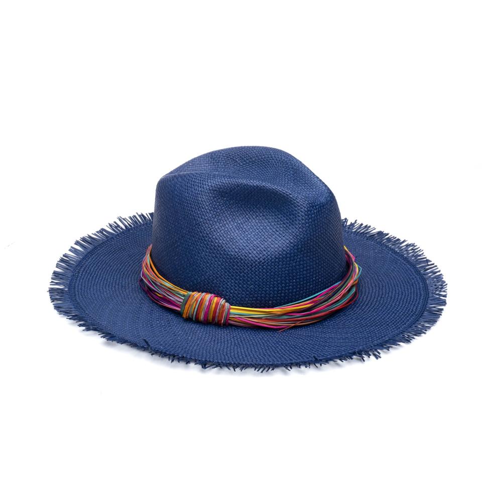 Indigo Courtney Hat from the Spring Summer collection of EUGENIA KIM