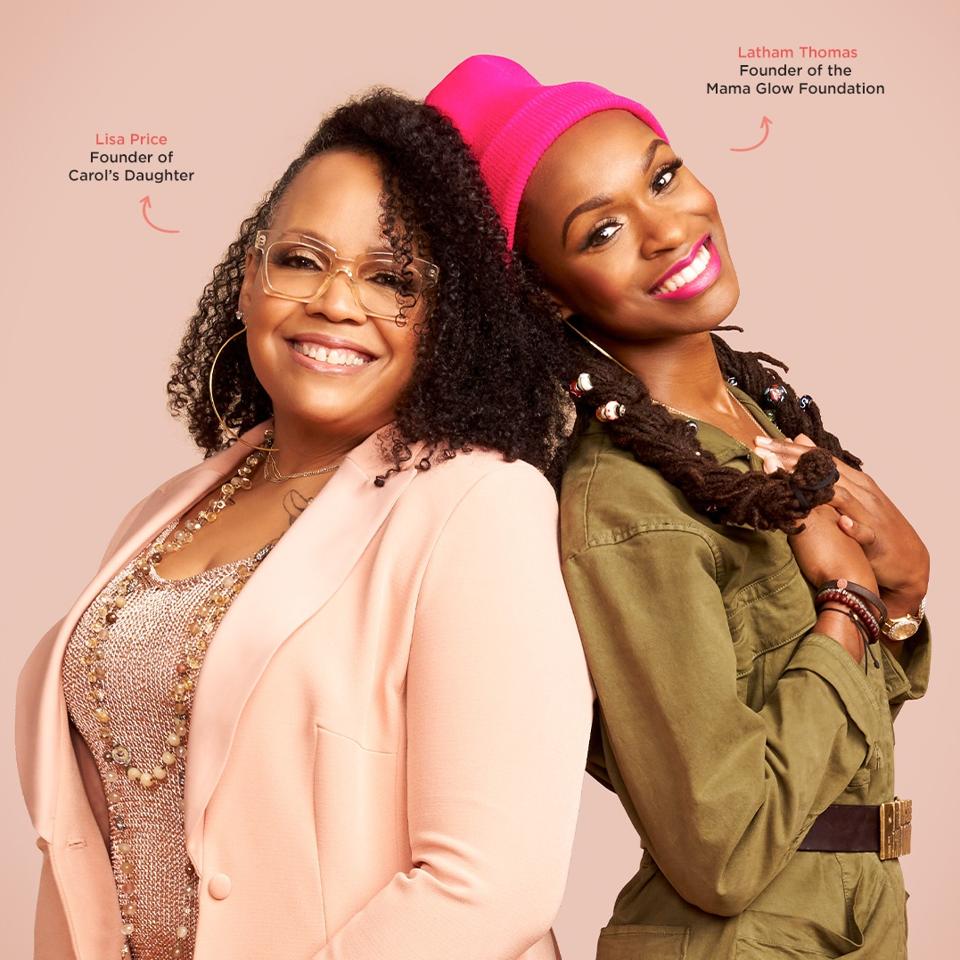 How Two Women Are Joining Forces To Address The Black Maternal Health Crisis 5 Lisa Price and Latham Thomas posing back to back.
