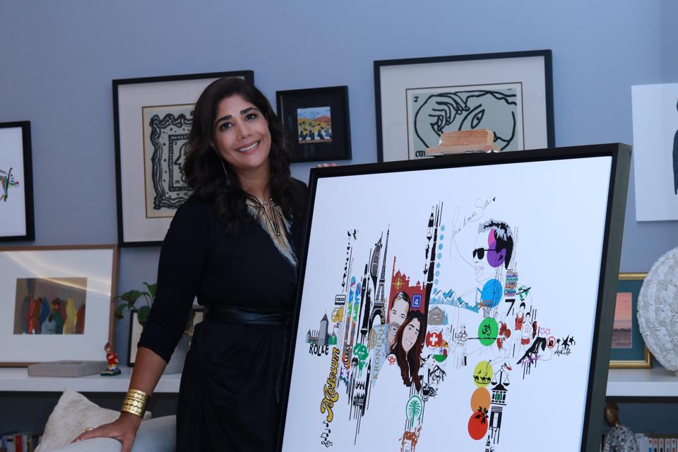 Meet Amrita Sethi, The Ex-Banker Pioneering Digital Art And NFTs 3 Amrita Sethi with a print of one of her Voice Note Art works
