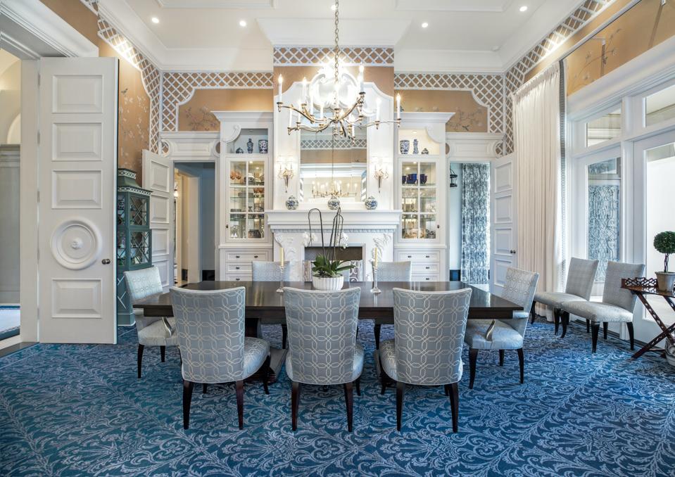formal dining room montecito luxury home sycamore canyon road