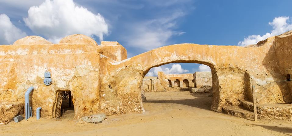 The scenery of the planet Tatooine.