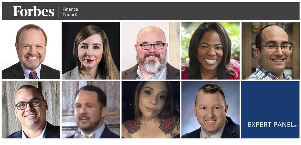 Photos of featured Forbes Finance Council members.