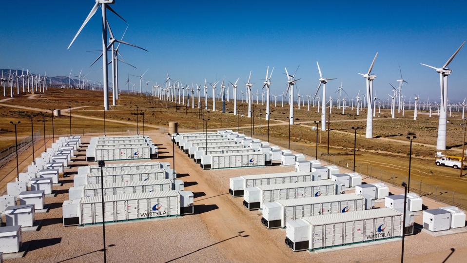 Grid-scale battery installation