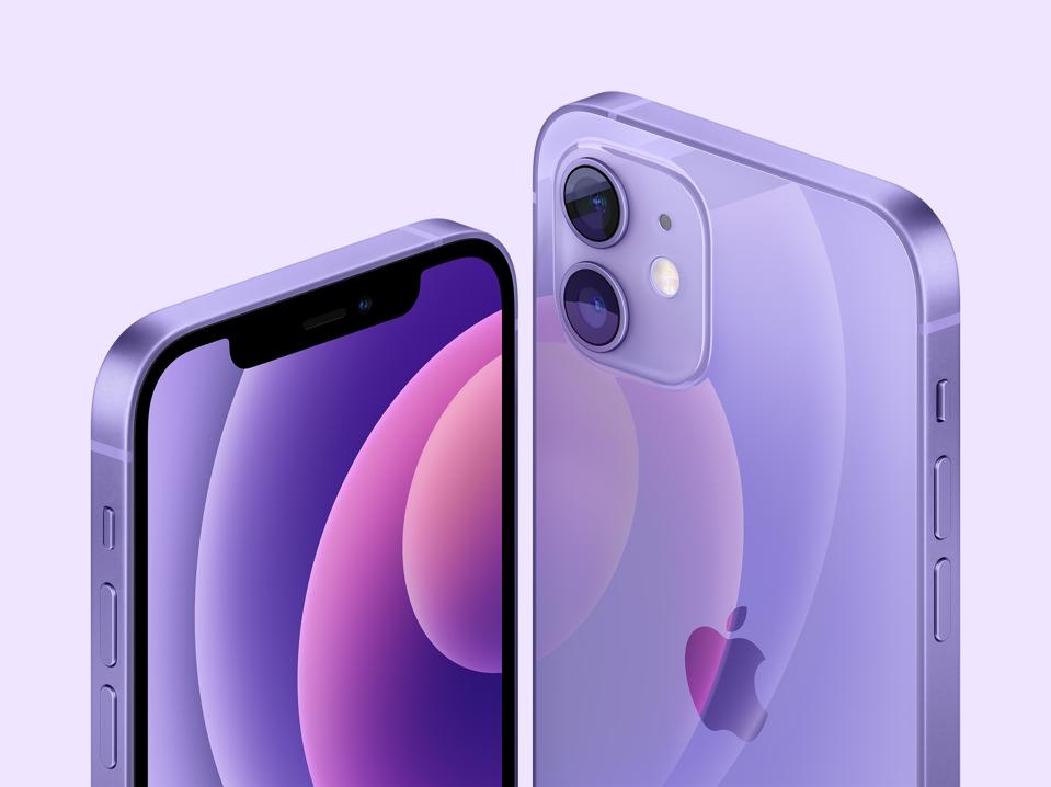 iPhone 12 in purple - only available with iOS 14.5