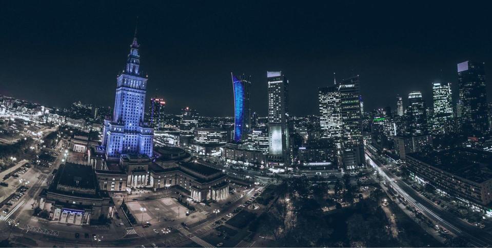 Zdjęcie Warszawy nocą