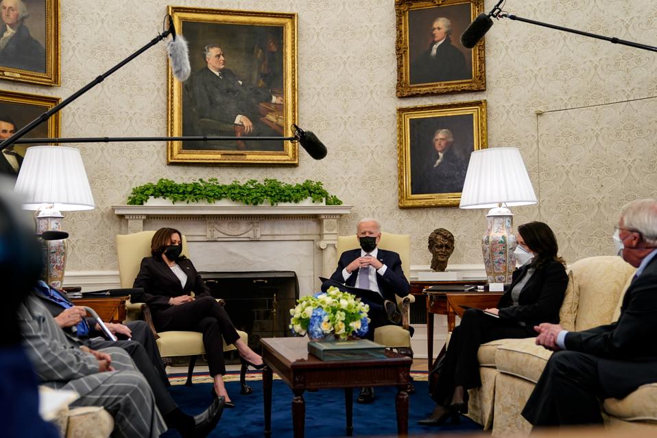 President Biden Meets With Congress Members To Discuss American Jobs Plan