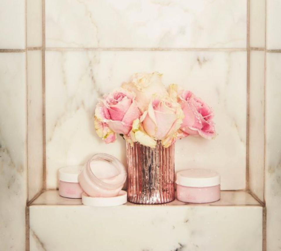 pink hair mask in pink jars