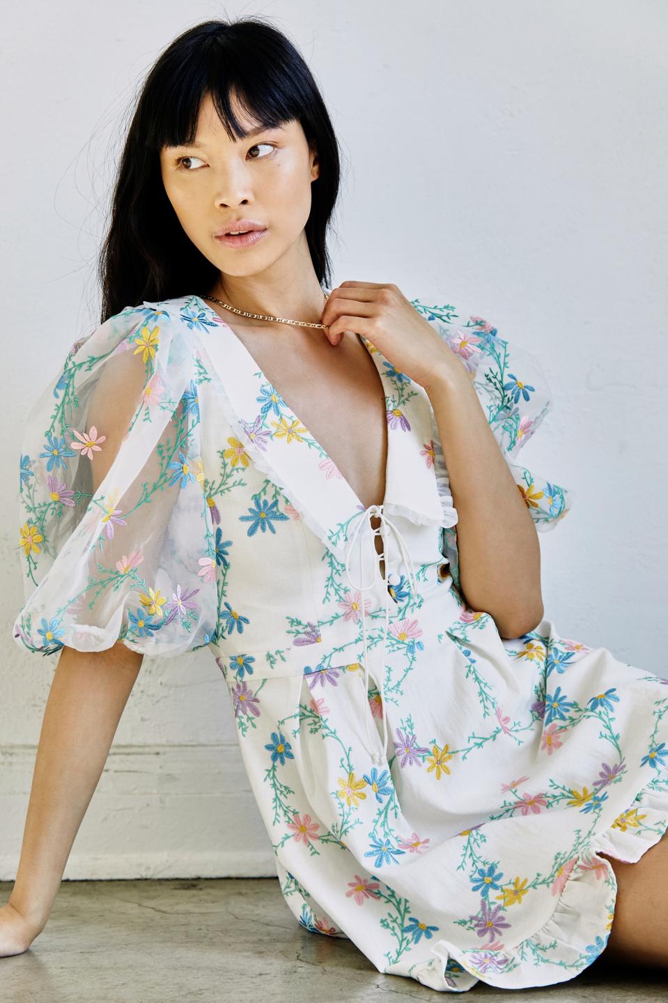 Free People's For Love & Lemons Marjorie Mini Dress