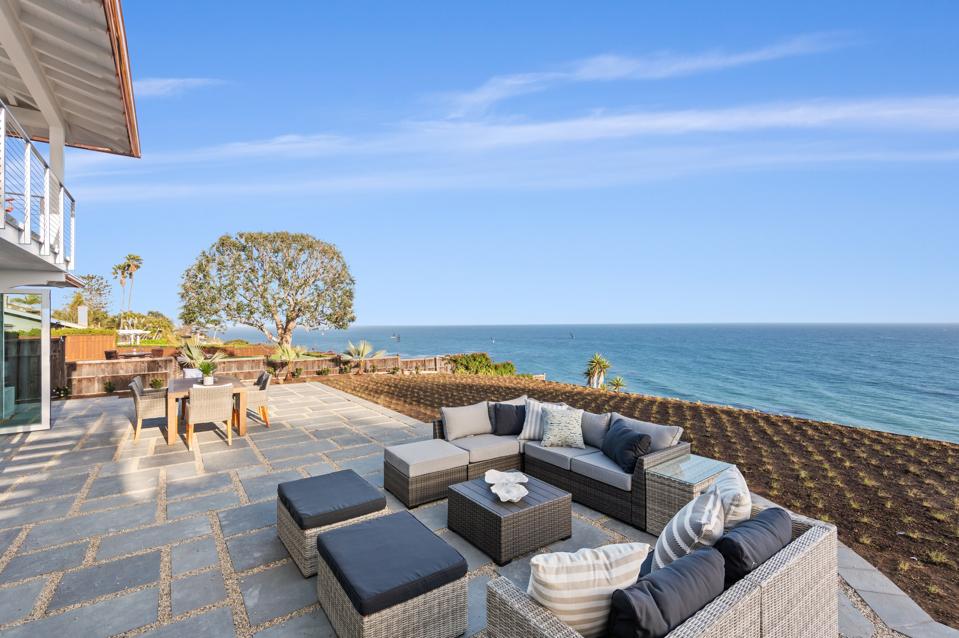 ocean views from new home at 1631 Shoreline Dr, Santa Barbara, CA 93109