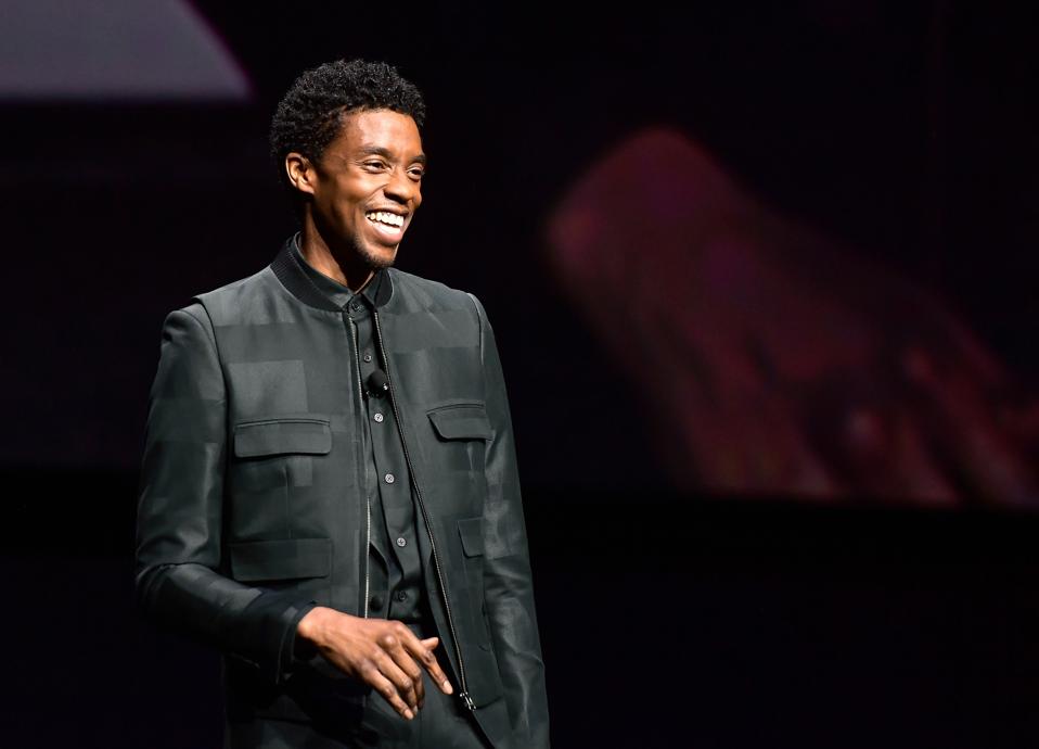 Chadwick Boseman pictured at an event