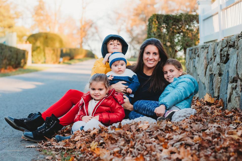 Layla Lisiewski, Founder of The Local Mom Network, and her children