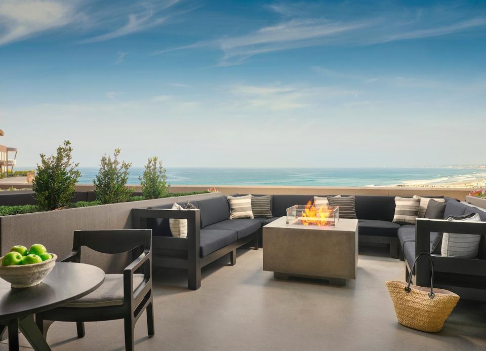 Patio with firepit