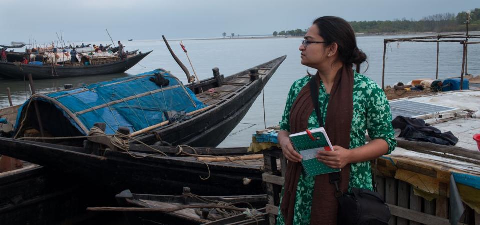Alifa Haque conducts fieldwork in fishing communities working Bangladesh's Bay of Bengal.