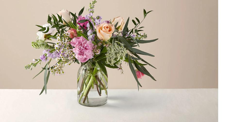 Mother's Day flower deals: Mom's the Word Mixed Peony Bouquet + Vase