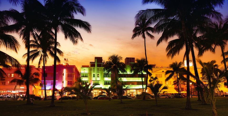 Miami beach at might