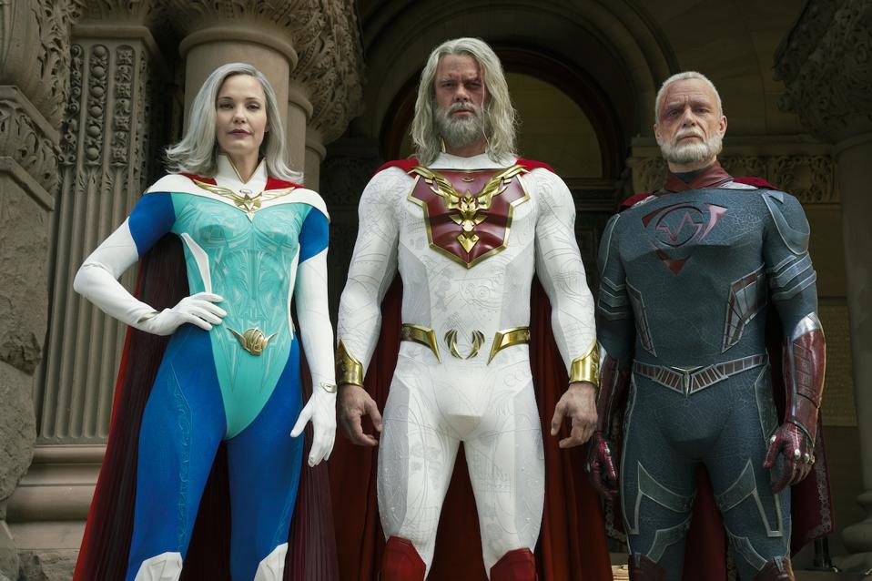 Leslie Bibb, Josh Duhamel and Ben Daniels star in the upcoming Netflix series 'Jupiter's Legacy'.