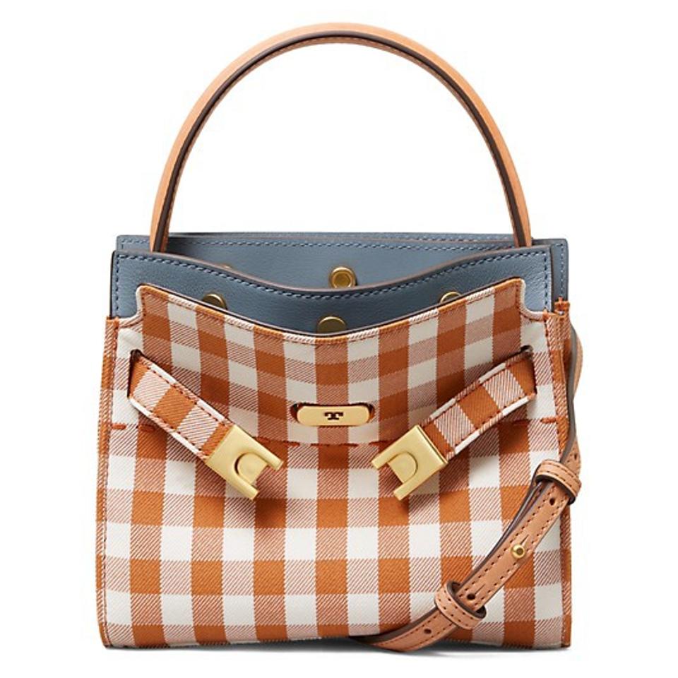 Tory Burch Petite Lee Radziwill Gingham Canvas Satchel